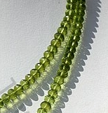 Peridot Gemstone Beads  Faceted Rondelles