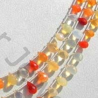 Mexican Fire Opal  Gemstone  Tear Drops Briolette