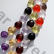 Semi Precious Gemstone Heart Briolette