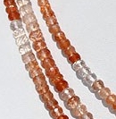Sunstone Gemstone  Faceted Rondelles