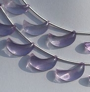 Pink Amethyst Half Moon Shape