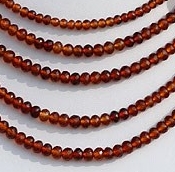 Hessonite Garnet  Faceted Rondelles