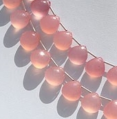 Pink Chalcedony Heart Briolette