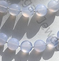 Chalcedony Gemstone  Coin