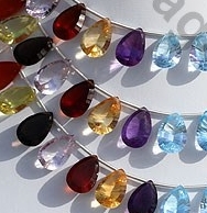 Semi Precious Multi  Concave Cut Pan