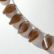Coffee Moonstone Twisted Flat Pear
