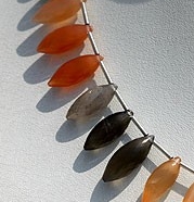 Peach moonstone dew drop shape