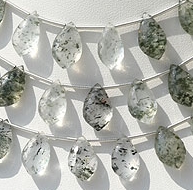 Green Moss Quartz Dolphin Briolette