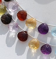Semi Precious Gemstone Carved Heart