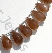 Coffee Moonstone Tear Drops Briolette