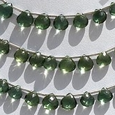 Green Apatite Gemstone Heart Briolette