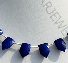 Lapis Pentagon Shape Beads