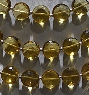 Honey Quartz Faceted Coin