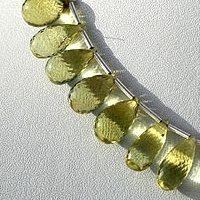 Lemon Quartz  Tear Drops Briolette