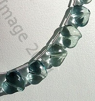 Fluorite Chubby Heart Plain Beads