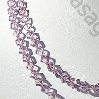 Pink Amethyst Faceted Cube