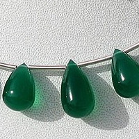 wholesale Green Onyx Tear Drops Plain
