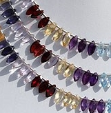 Semi Precious Multi  Marquise