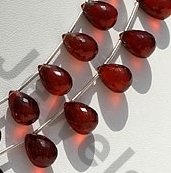 Spessartite Gemstone  Tear Drops Briolette