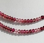 Pink Tourmaline Gemstone  Faceted Rondelles