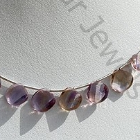 Ametrine Gemstone Twisted Heart Briolette