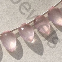 Rose Quartz Gemstone  Conch Briolette