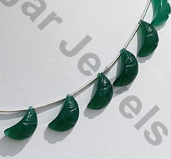 Green Onyx Half Moon Cut