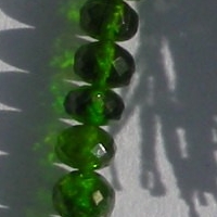 16 inch strand Chrome Diopside  Faceted Rondelle