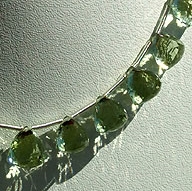 Green Amethyst Gemstone faceted Chestnut