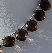 Smoky Quartz Gemstone Cushion Beads