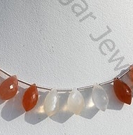 Peach Moonstone Chandelier Briolette