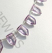 Pink Amethyst pentagon beads