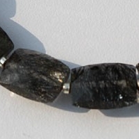 Black Rutilated Quartz  Faceted Rectangles