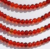 wholesale Carnelian Gemstone  Faceted Rondelle