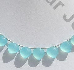 Sea Blue Chalcedony Betel Briolette