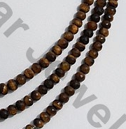 Tiger Eye Faceted Rondelles