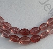 Strawberry Quartz Oval Faceted