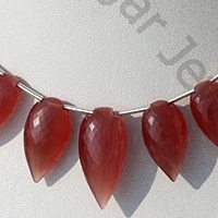 Rhodochrosite Gemstone Conch Briolette