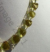 Lemon Quartz Faceted Chestnut beads