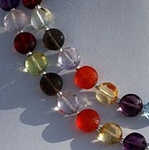 Semi Precious Gemstone Faceted Coin