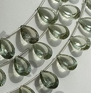 Green Amethyst Gemstone Concave Cut Pan
