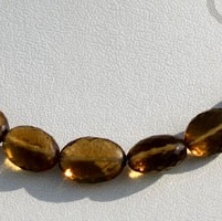 Cognac Quartz  Oval Faceted
