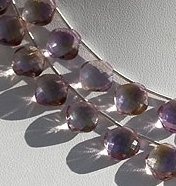 8 inch strand Ametrine Gemstone Cushion Beads