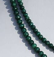 Malachite Faceted Rondelle