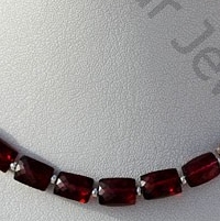 Garnet Gemstone  Faceted Rectangles