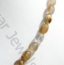 Golden Rutilated Quartz Plain Oval 