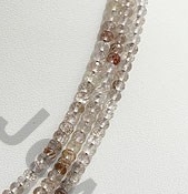 Copper Rutilated Quartz  Faceted Rondelle
