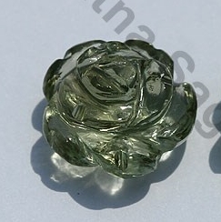 Green Amethyst Half Drilled Gemstones