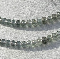Moss Aquamarine  Faceted Rondelle