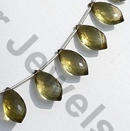 Olive Quartz Dolphin Briolette